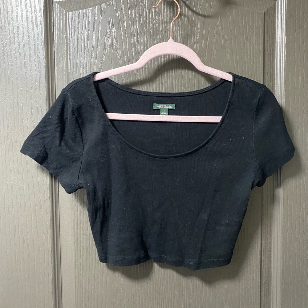 Wild Fable Classic Black Crop Top